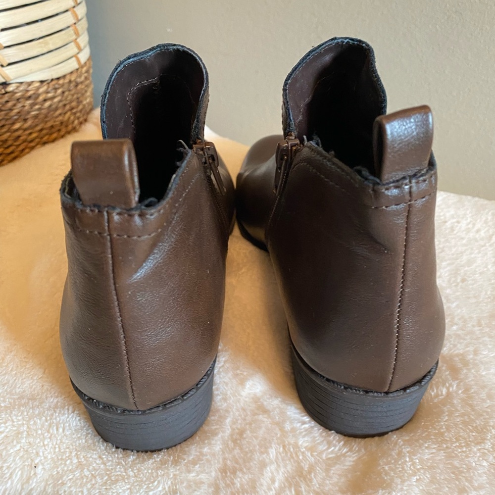 Sun+ Stone Brown Leather Ankle Boots - Picture 6 of 8
